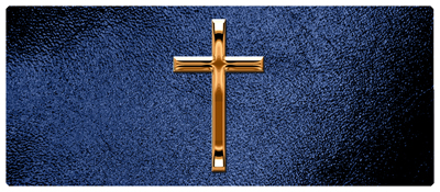 DNSEMP-L-510-CP-SH-BL Copper Single Cross Shimmer Blue
